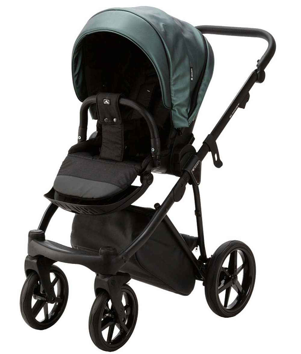 Детская коляска Adamex Belissa Deluxe 2 в 1 B-SM15 (Т.ЗЕЛЕНАЯ ПЕРЛ. КОЖА)