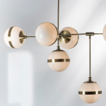 813191 Люстра GLOBO 9х40W E14 бронза/белый