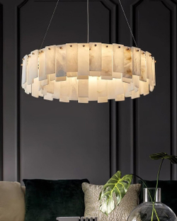 Подвесные люстры из натурального мрамора — сочетание роскоши и современного дизайна.