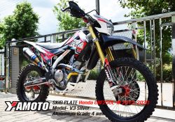 Skid Plate for Honda CRF250L-M (2012-2020). Aluminium, 4mm. V3.4 Red