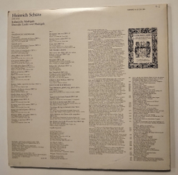 Винтажная виниловая пластинка LP Schuгtz Генрих Шютц Italienische Madrigale, Deutsche Lieder Und Madrigale 2LP (ГДР 1972)