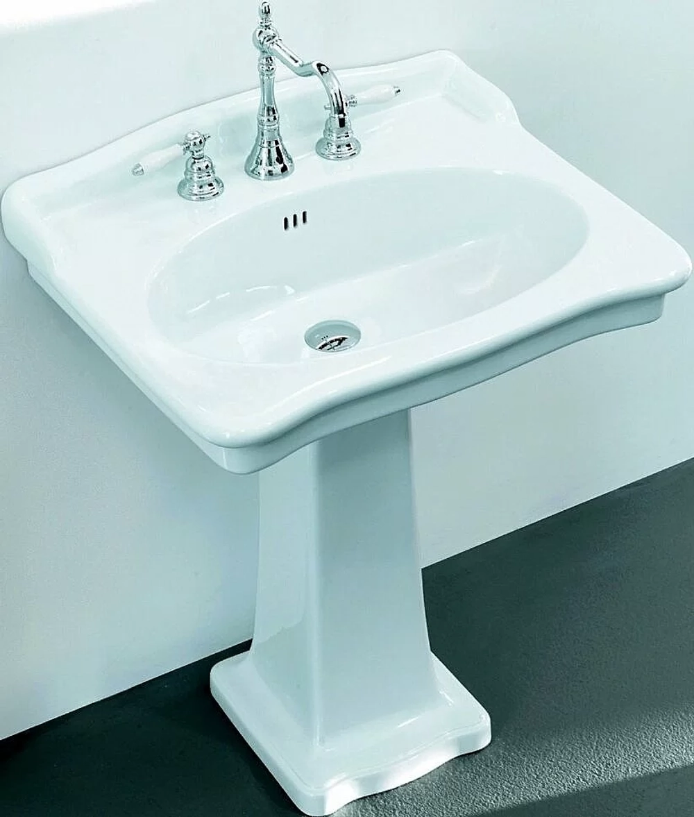 Раковина с пьедесталом Artceram Hermitage 68 HEL002 01 00/ EE11 bi*1 белая