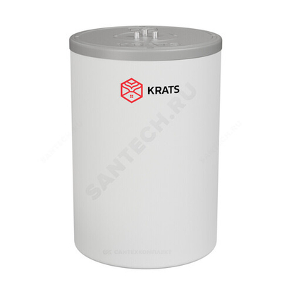 Бойлер косвенного нагрева “бак в баке” углеродистая сталь 97.9 л KRATS 100 1 т/о нержавеющая сталь без возможности установки ТЭН KRATS BKNCW-100-W