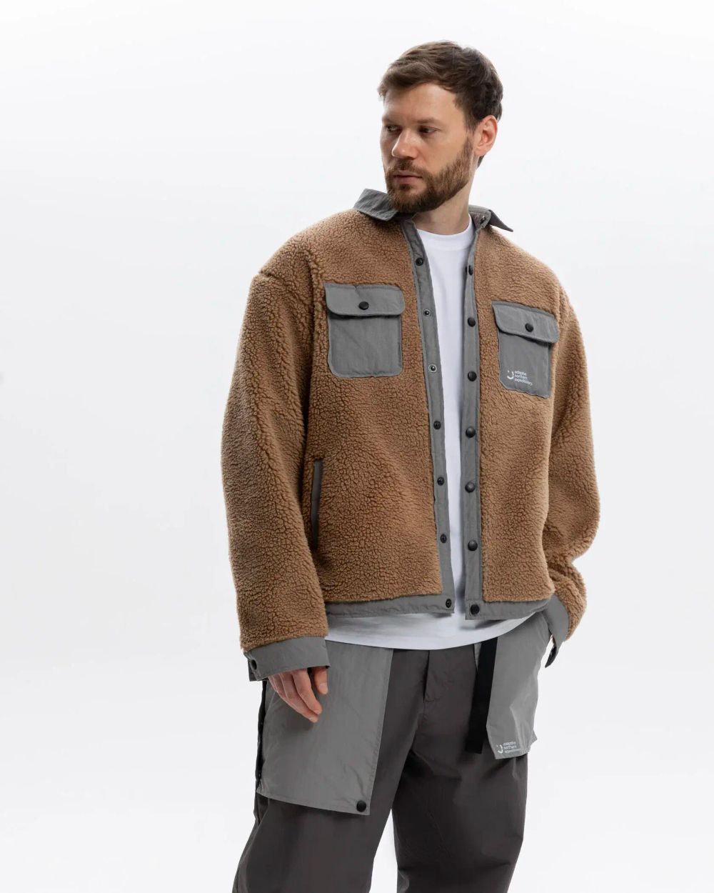 Куртка Outerkit из искусственного меха Nomad Fleece V2 бежевая