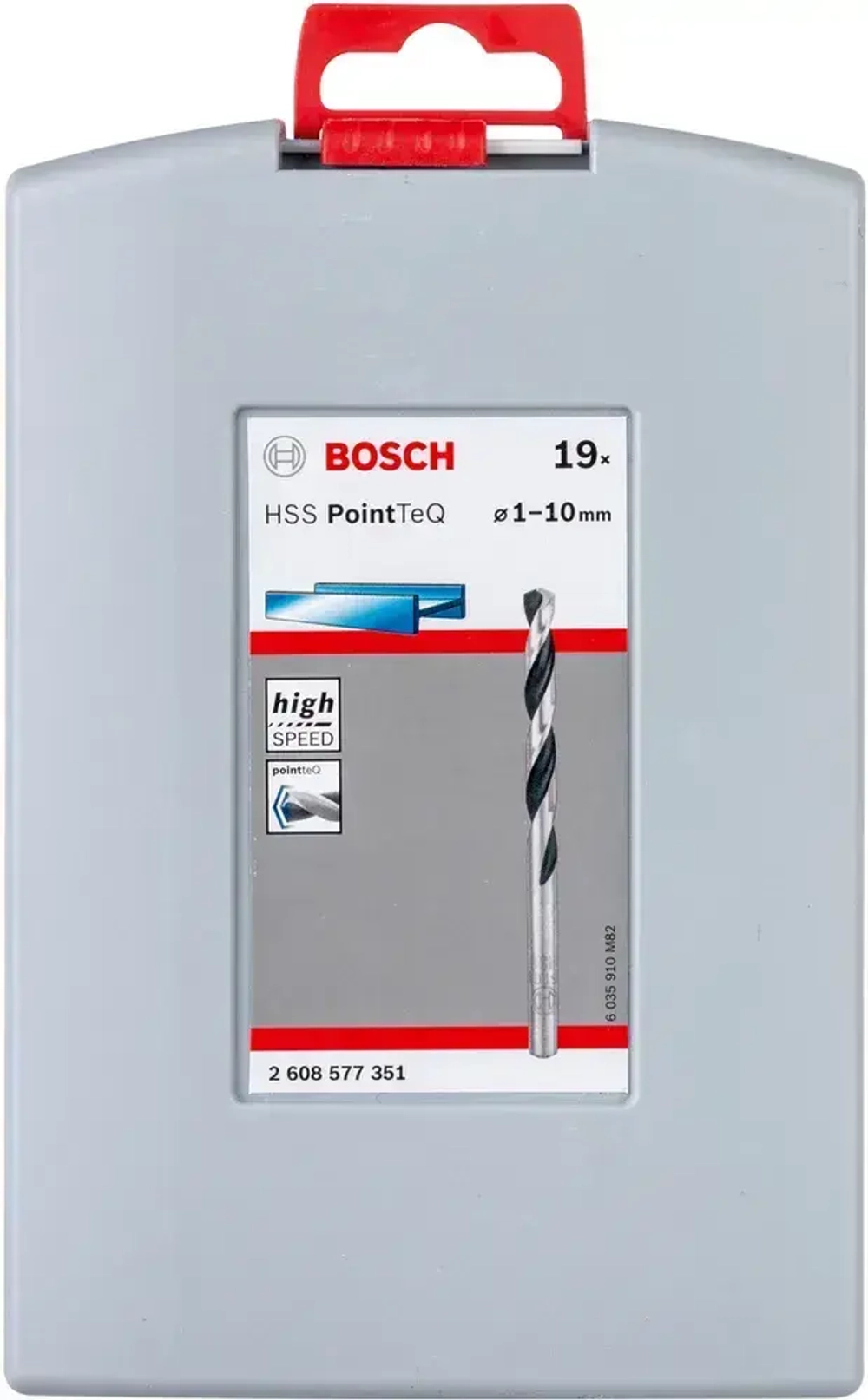 Набор сверл по металлу Bosch "HSS PointTeQ ProBox", 19 шт. 2608577351