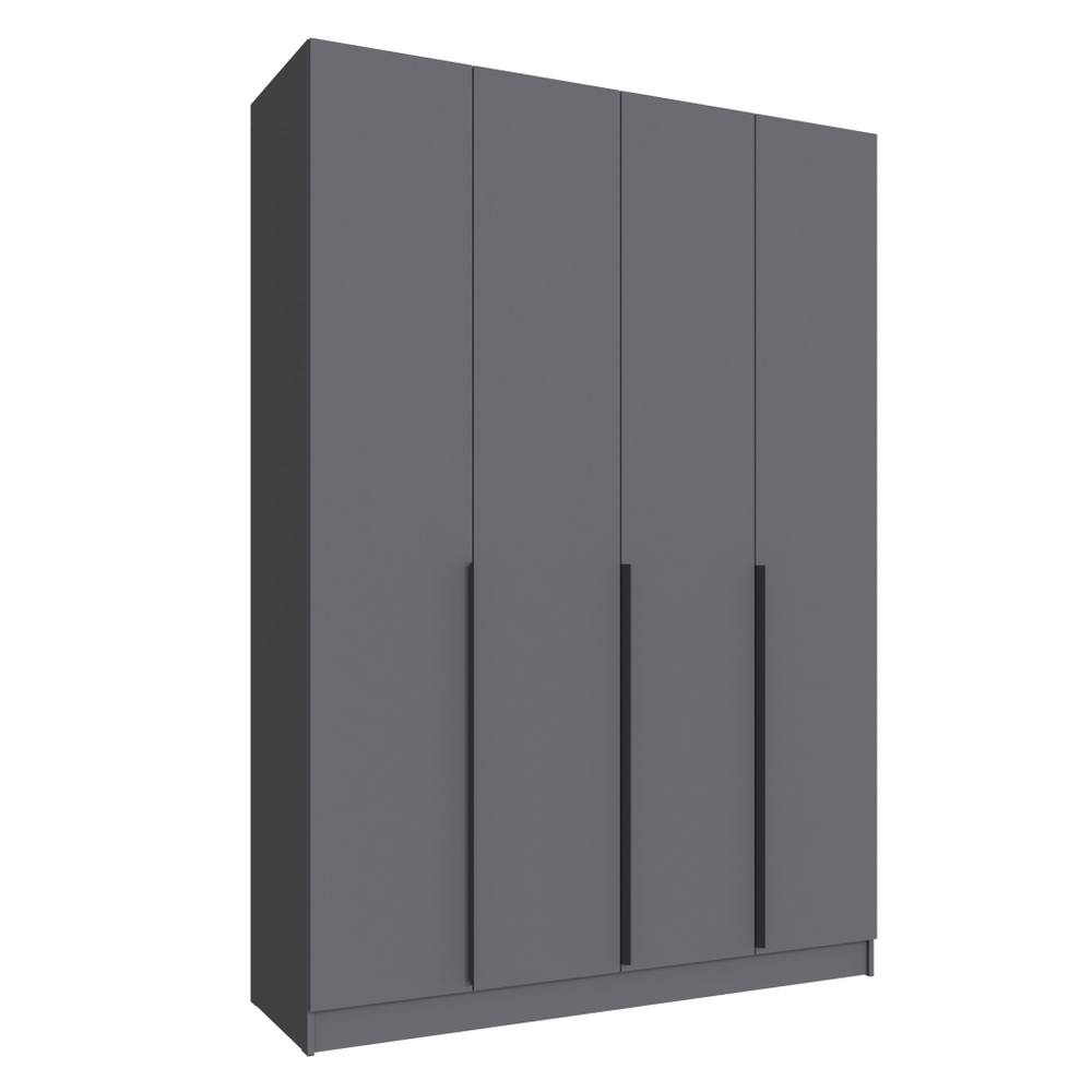 Шкаф Мадрид (1,6) с 6 ящ. внутри  без зеркала графит серый