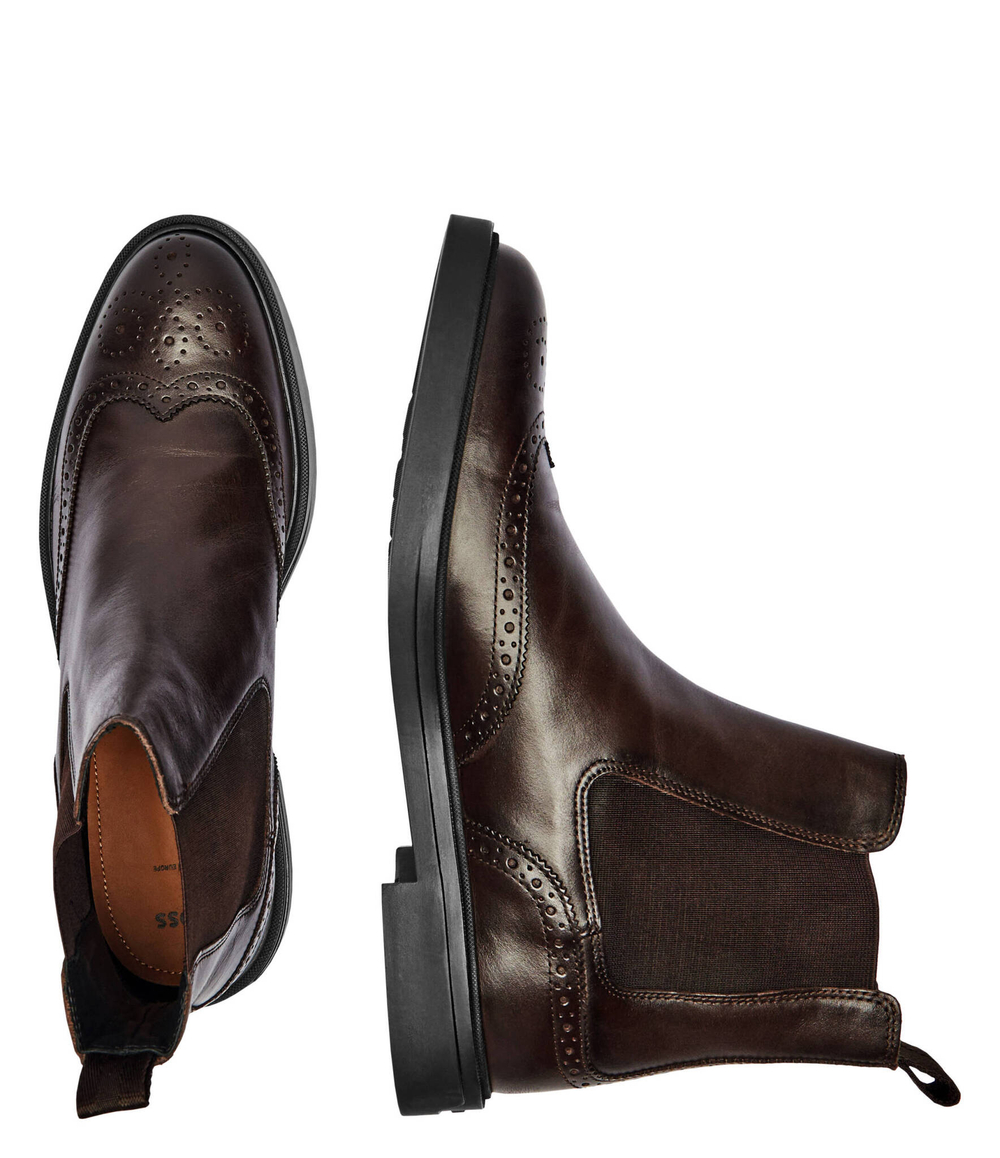 Кожаное челси Calev BOSS BLACK - коричневый(50529227)