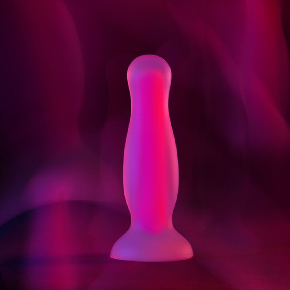 Розовая светящаяся в темноте анальная втулка 12,5см ToyFa Beyond John Glow 873008