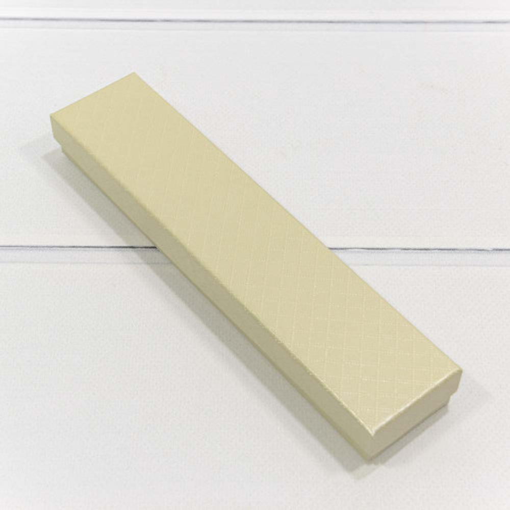 Коробка Ювелирная 20х4.5х2.7 см "Ромбики" (Бежевый)