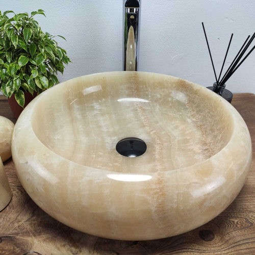 Раковина из оникса Donut Yellow Premium DO-60911 45*45*13