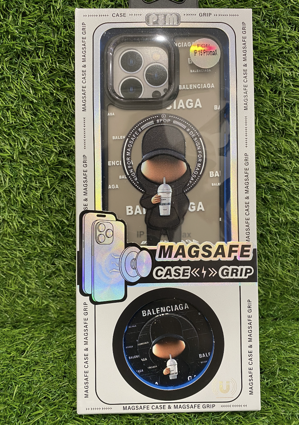 Стильные силиконовые чехлы c брендами на iPhone, Magsafe, попсокет