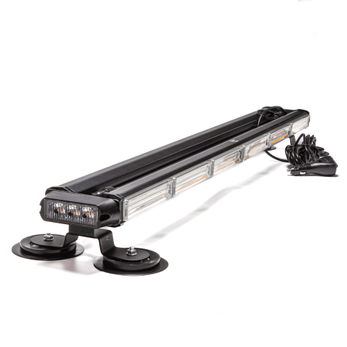 Маяк-стробоскоп 12/24 В, 78 Вт, желтый, 4-стор. (6+6+2 блока COB), 28 реж.,  крепление на магните, прикуриватель (провод 3м), 870*120*78 мм