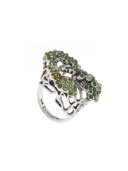 "Крона" кольцо в серебряном покрытии из коллекции "Волшебный лес" от Jenavi