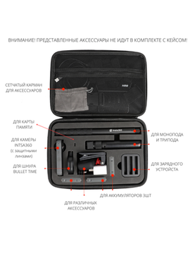 Сумка кейс для Insta360 X3 / X2 и аксессуаров влагозащитный противоударный