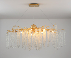 Люстра Coral Crystals Long (золотой)