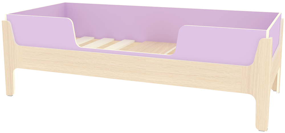 Кровать односпальная КарИВи Лотос   Дуб Молочный Ирис