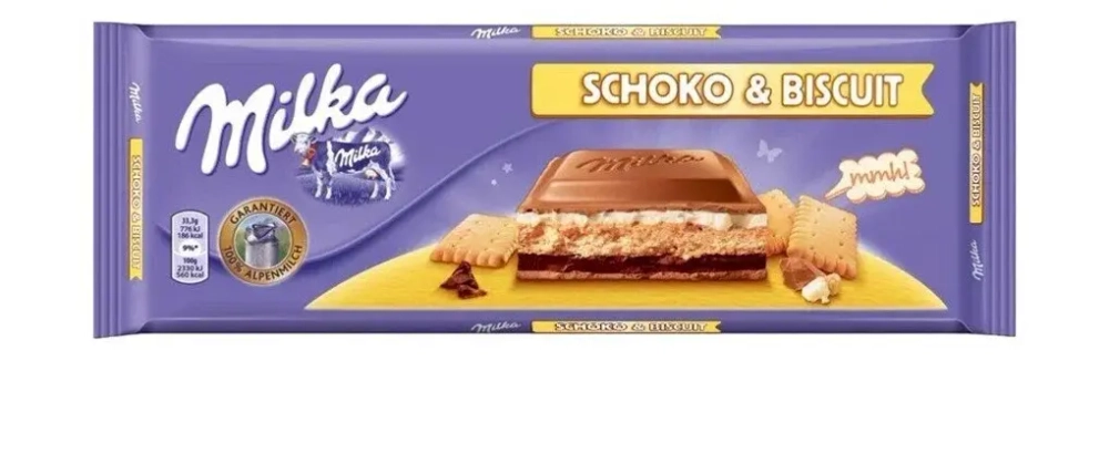 Милка Шоколадная плитка 300гр Чоко-Бисквит