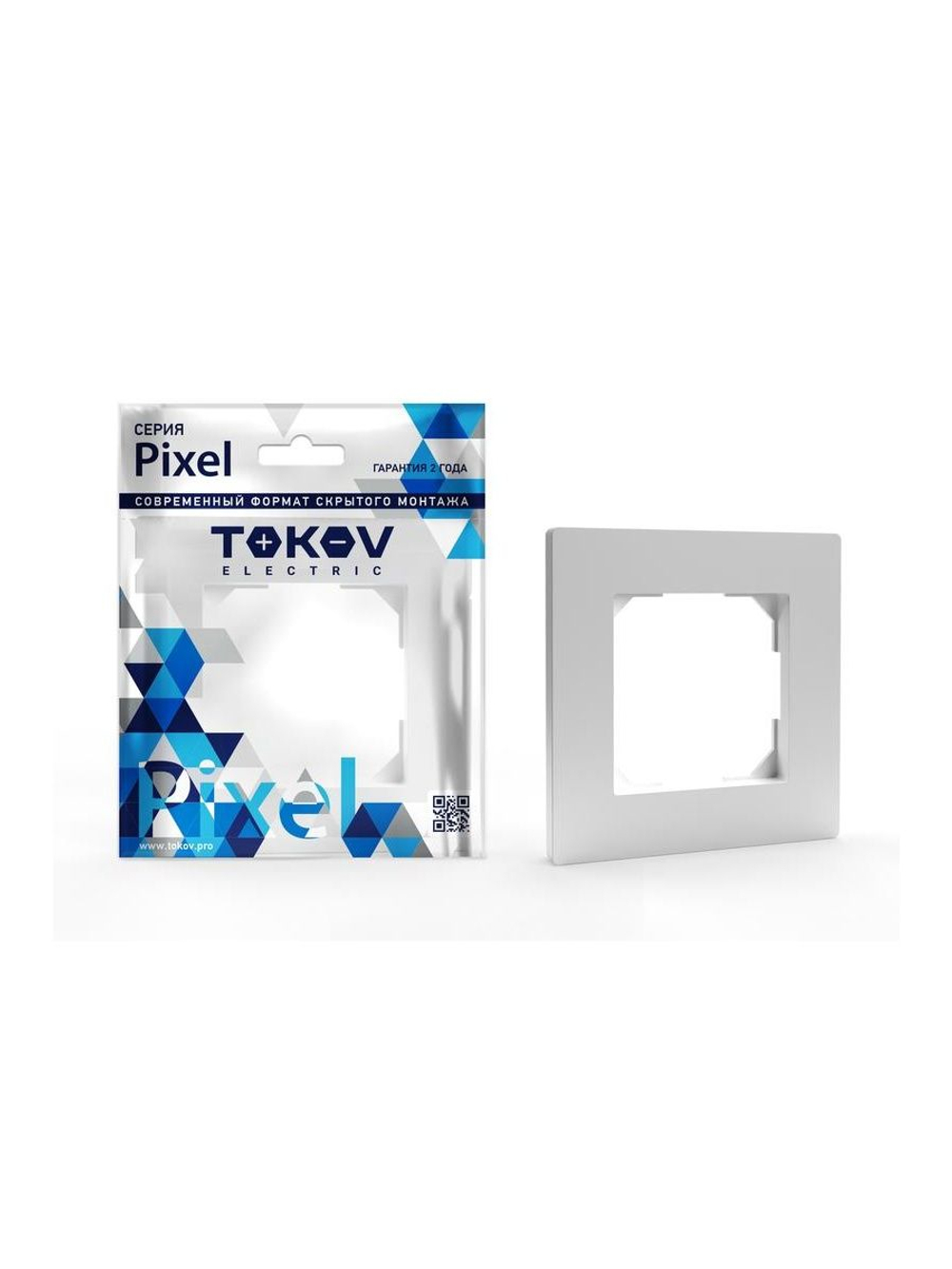 Рамка 1-м Pixel бел. TOKOV ELECTRIC TKE-PX-RM1-C01