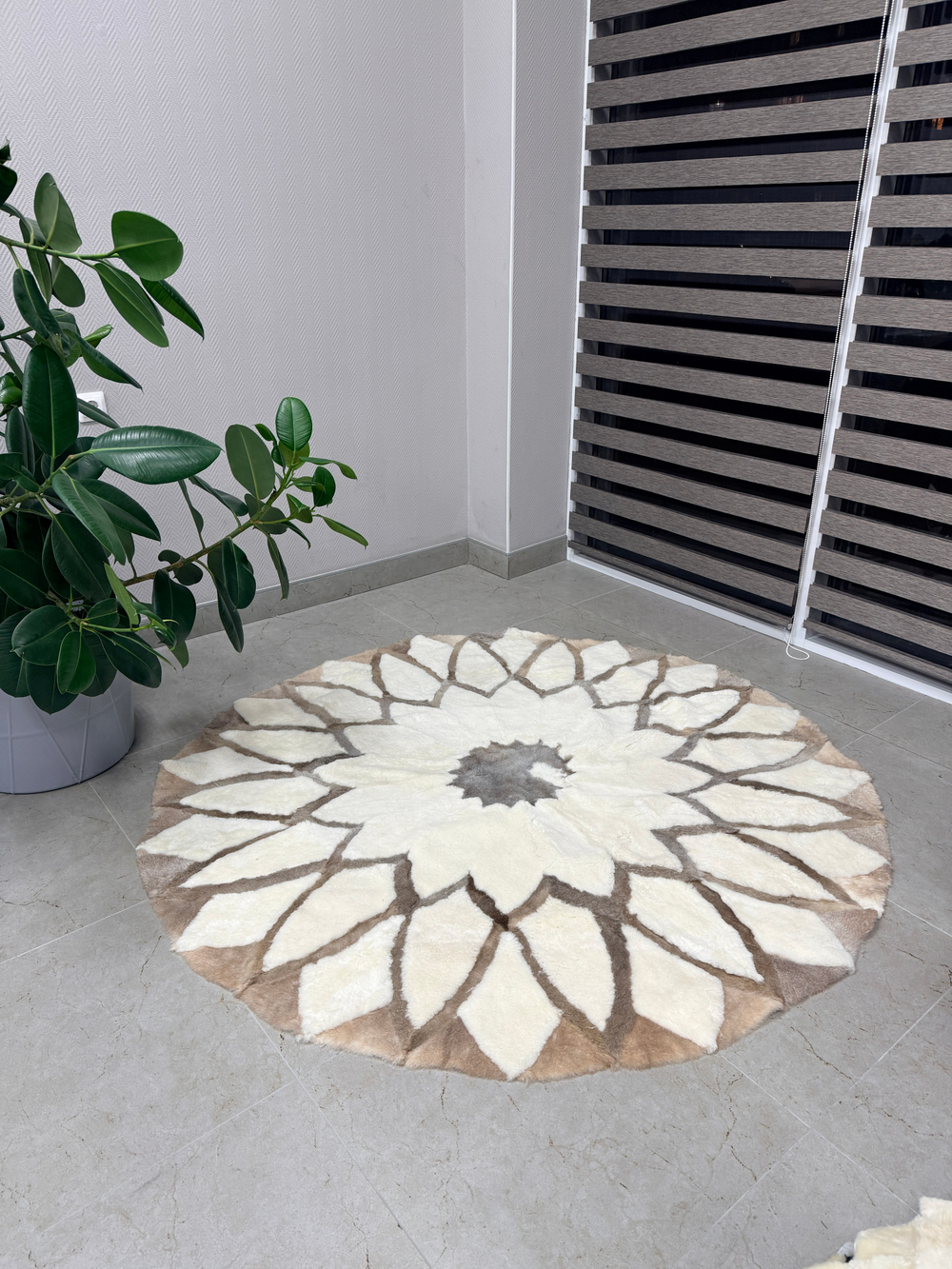 Ковер шкура натуральная овчина меховой