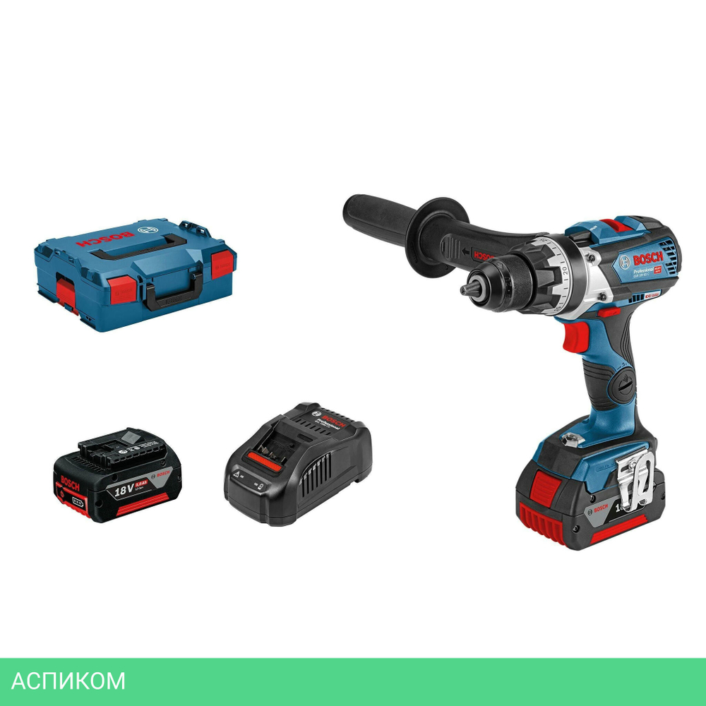 Дрель-шуруповерт Bosch GSR 18V-110 C Professional с 2-мя АКБ, кейс (06019G010C)