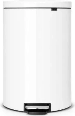 Brabantia Контейнер для мусора с плоской спинкой 40 л белый