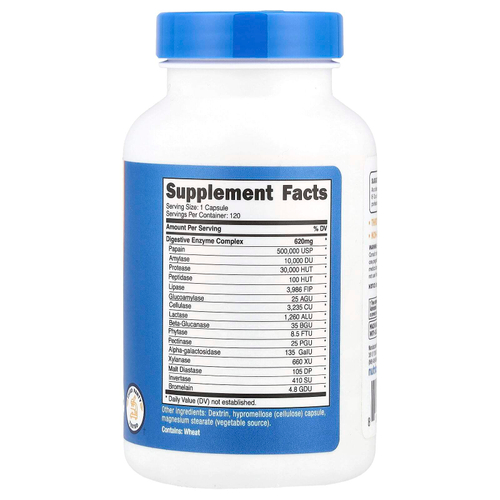 Nutricost, пищеварительные ферменты, 620 мг, 120 капсул