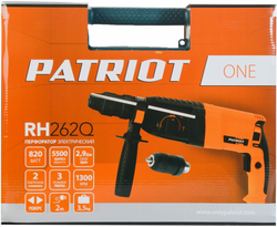 Перфоратор PATRIOT RH 262Q, SDS+, мощность 820 Вт, 2,9 Дж, 3 режима работы (140301335)