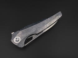 Складной нож Magpie M390 CrystalTi black DLC stonewash