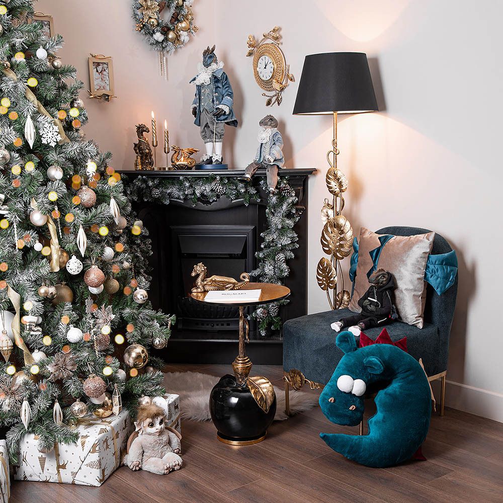 Столик декоративный с золотой столещницей Яблоко Евы Амбер