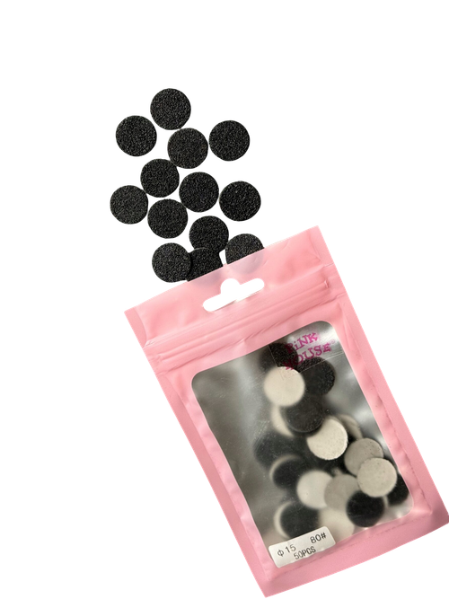 Файлы для педикюрного диска d 15 80грит Pink House, 50 шт