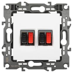 Розетка ЭРА Серия 12 12-3112-01М аудио двойная белый матовый