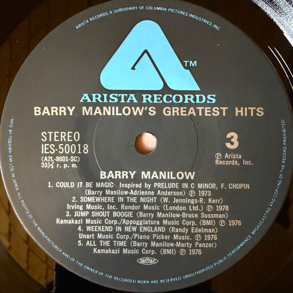 Виниловая пластинка Barry Manilow ‎– Greatest Hits 2LP