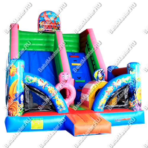 Батут-горка "Приключения рыбки" 7*5*6 м