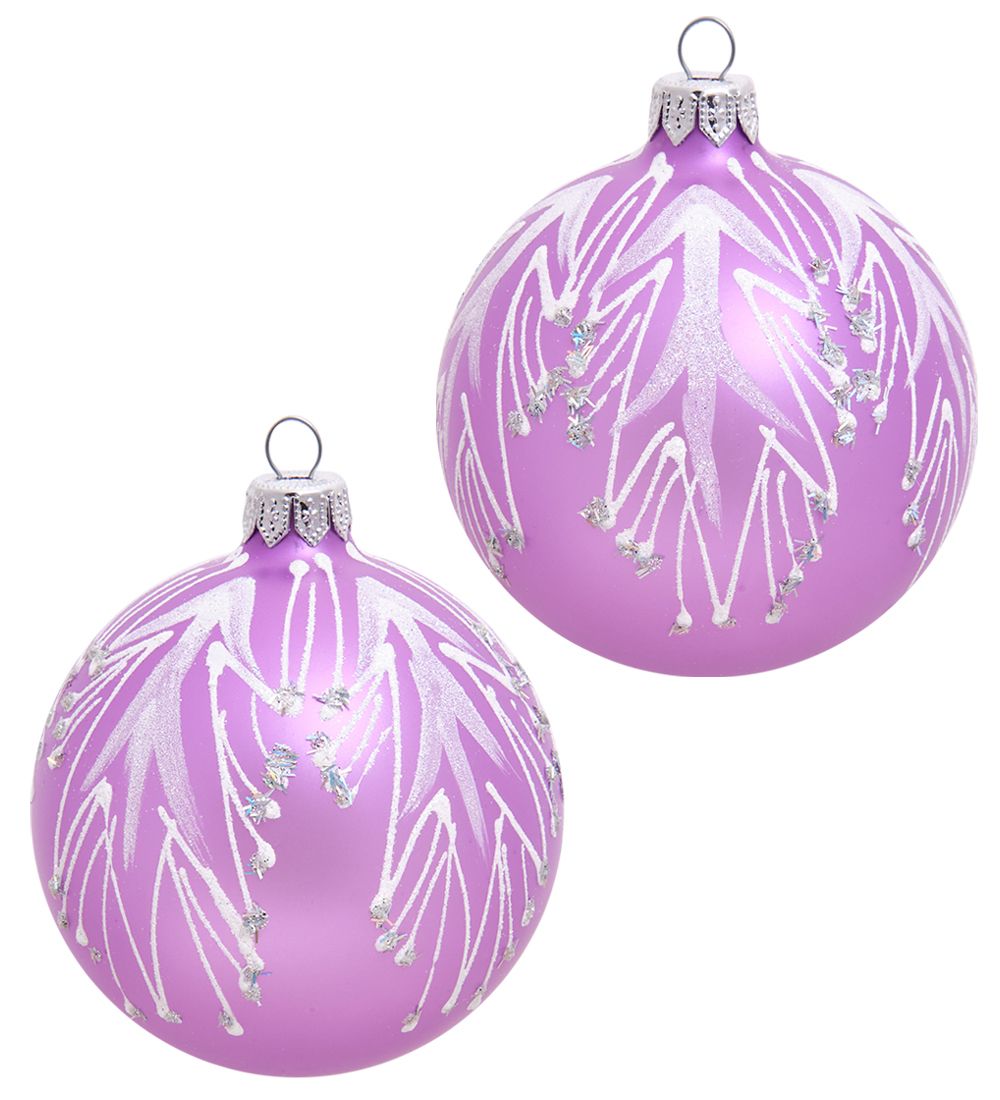 Элита НФШ-1085/1 Набор ел.украшений Шар 2шт «Морозная ветка» 85 мм