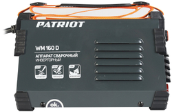 Аппарат сварочный инверторный PATRIOT WM160D MMA, входное напряжение: 1ф,140-240В(605302016)
