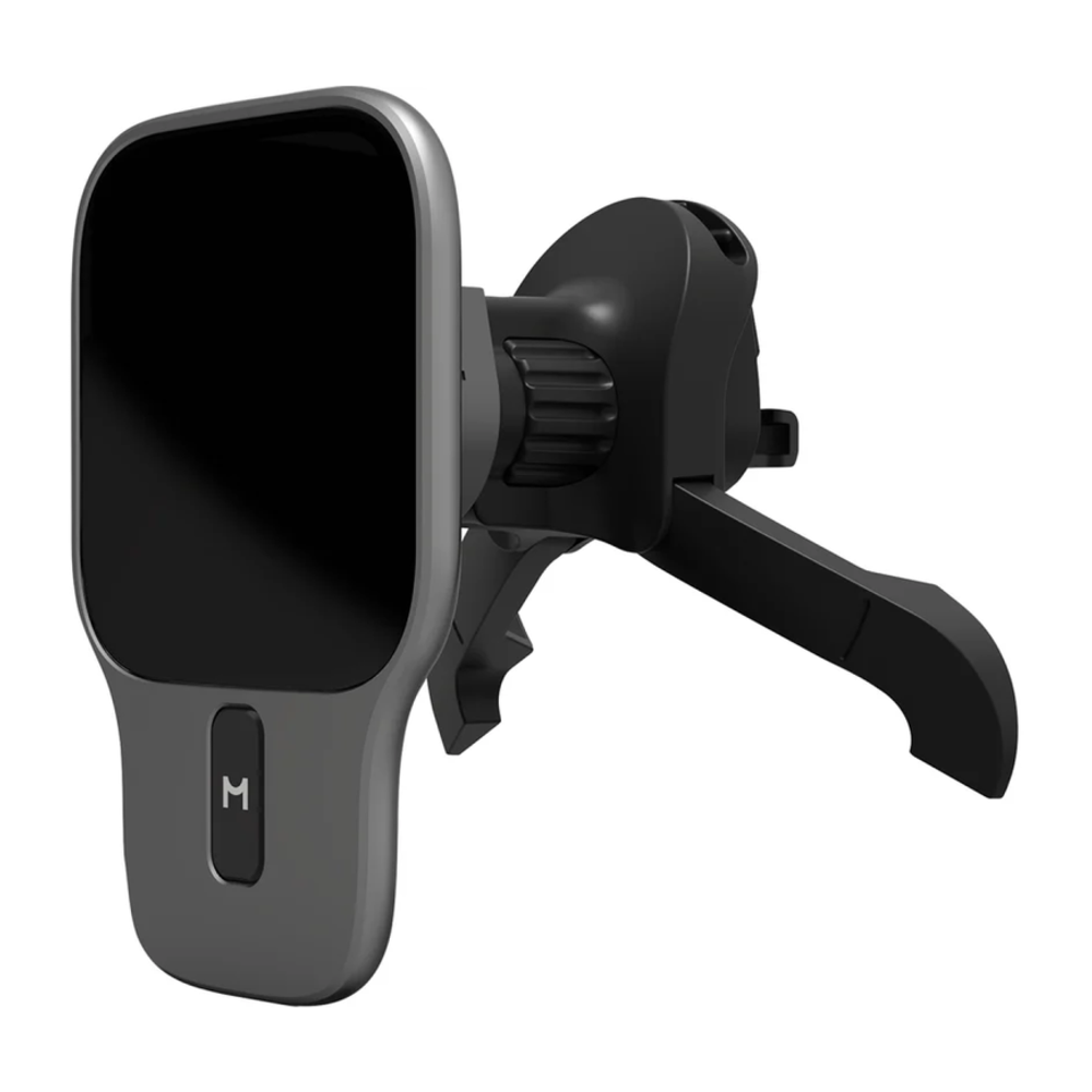 Автомобильный держатель Magsafe с беспроводной зарядкой Magssory Prime Pro (Qi2) Беспроводная зарядка: Qi 15 Вт. Устанавливается на вентиляционную решётку. Сертификация Qi2