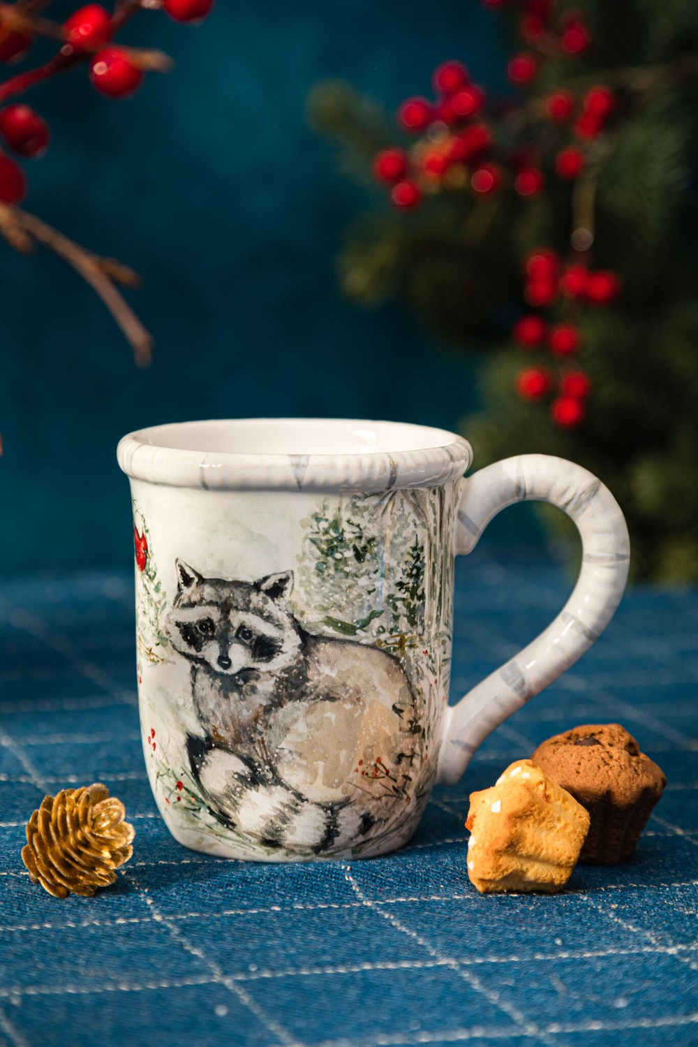 Кружка 480мл Certified International Зимняя прогулка Енот