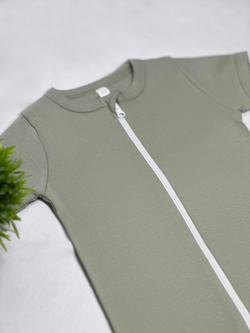 Полукомбинезон-песочник на молнии Шалфей RinaAmari