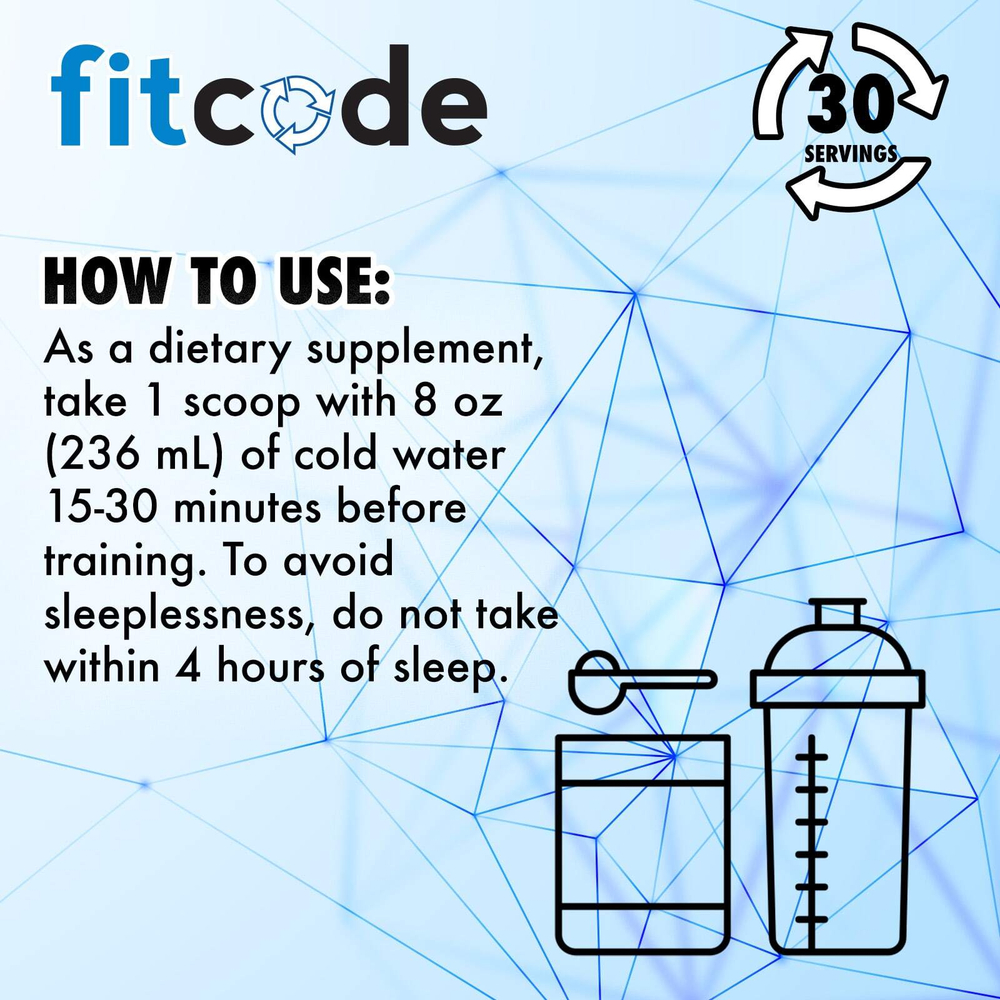 fitcode, LeanPre, предтренировочная добавка, измельченная малина, 240 г (8,46 унции)