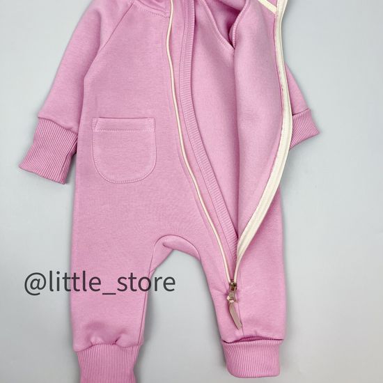 Комбинезон "Simple" из футера с начесом, Сахарная вата