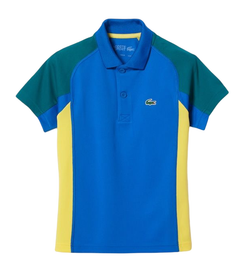 Футболка для мальчика теннисная Lacoste Sport Regular Fit Mesh Detail Tennis Polo - blue/green/blue/yellow