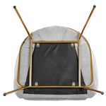 Стул-полукресло Martin серый шенилл, золотые ножки