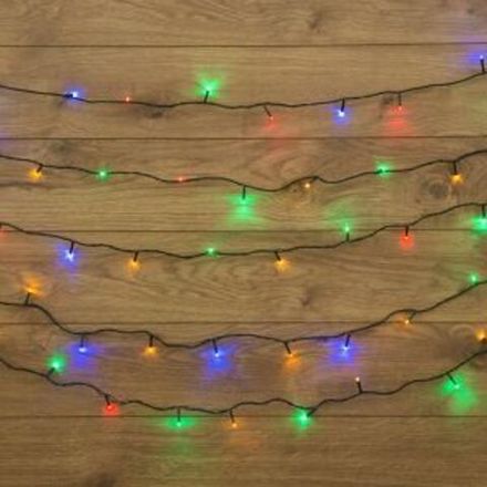 Гирлянда "Твинкл Лайт" 6 м, темно-зеленый ПВХ, 40 LED, цвет мультиколор