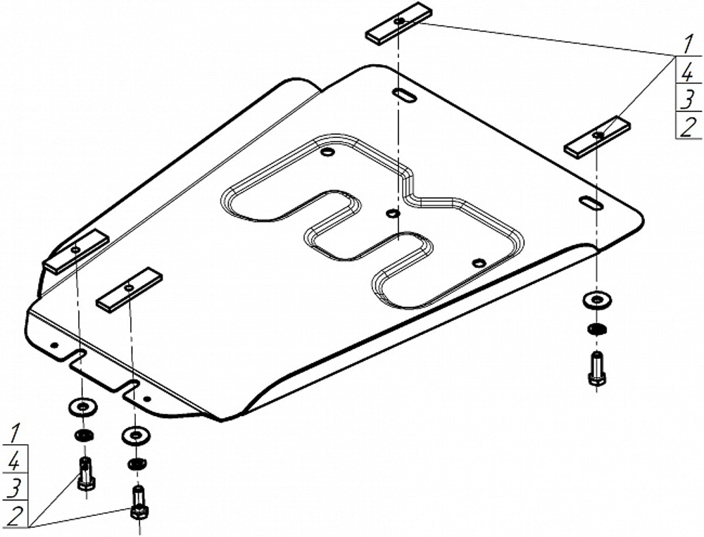 Защита КПП. 2 мм, Сталь. для Jac T8 2019-н.в., Motodor.78313