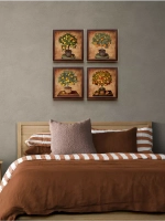 Картины на стену интерьерная на холсте 4 шт, 23*23 см