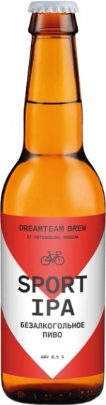 Пиво Дримтим Спорт ИПА Безалкогольное / Dreamteam Sport IPA 0.45 - стекло