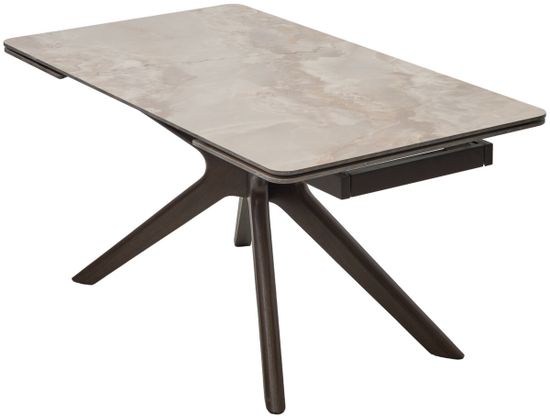 Стол EDER 160 GLOSS AMBER JADE SOLID CERAMIC / Орех