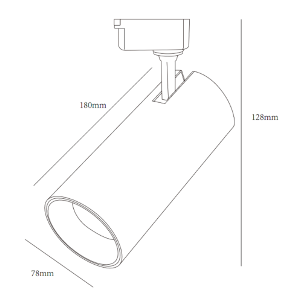 Трековый светильник однофазный ЭРА TR5-30 COB BK светодиодный 30Вт 4000К 2200Лм черный
