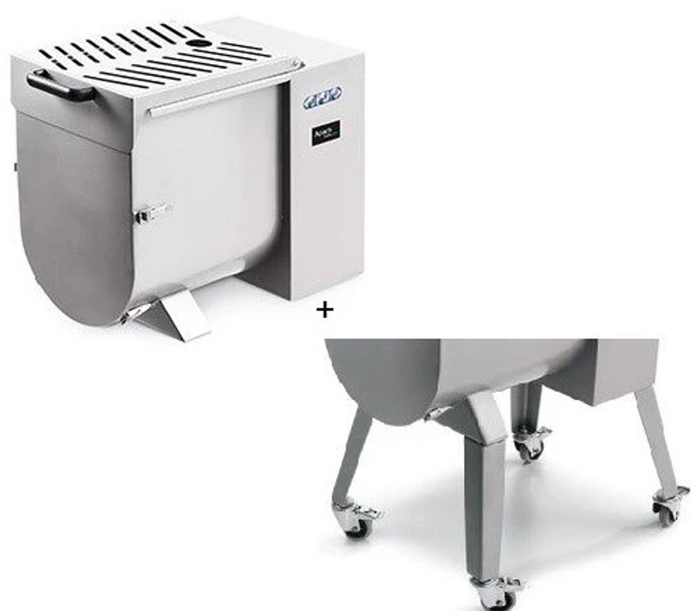 Фаршемешалка Apach AMK50 (220V) на высоких ножках с колесами