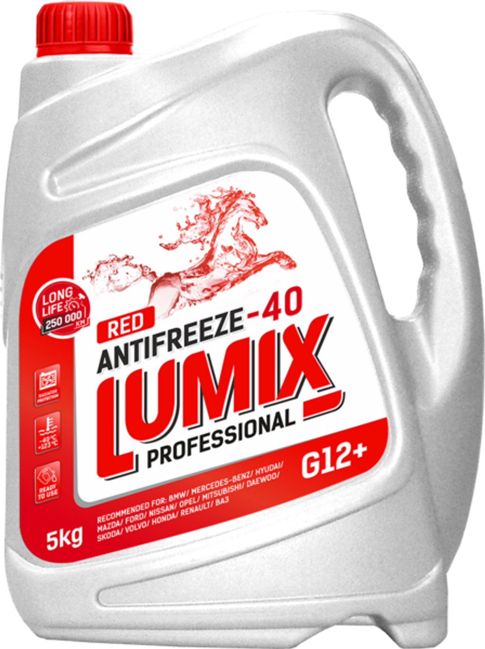 Антифриз Lumix Red красный G12+ 5 кг